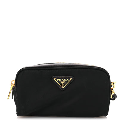 Prada Tessuto Nylon Vela Saffiano Wristlet Black 1 of 12