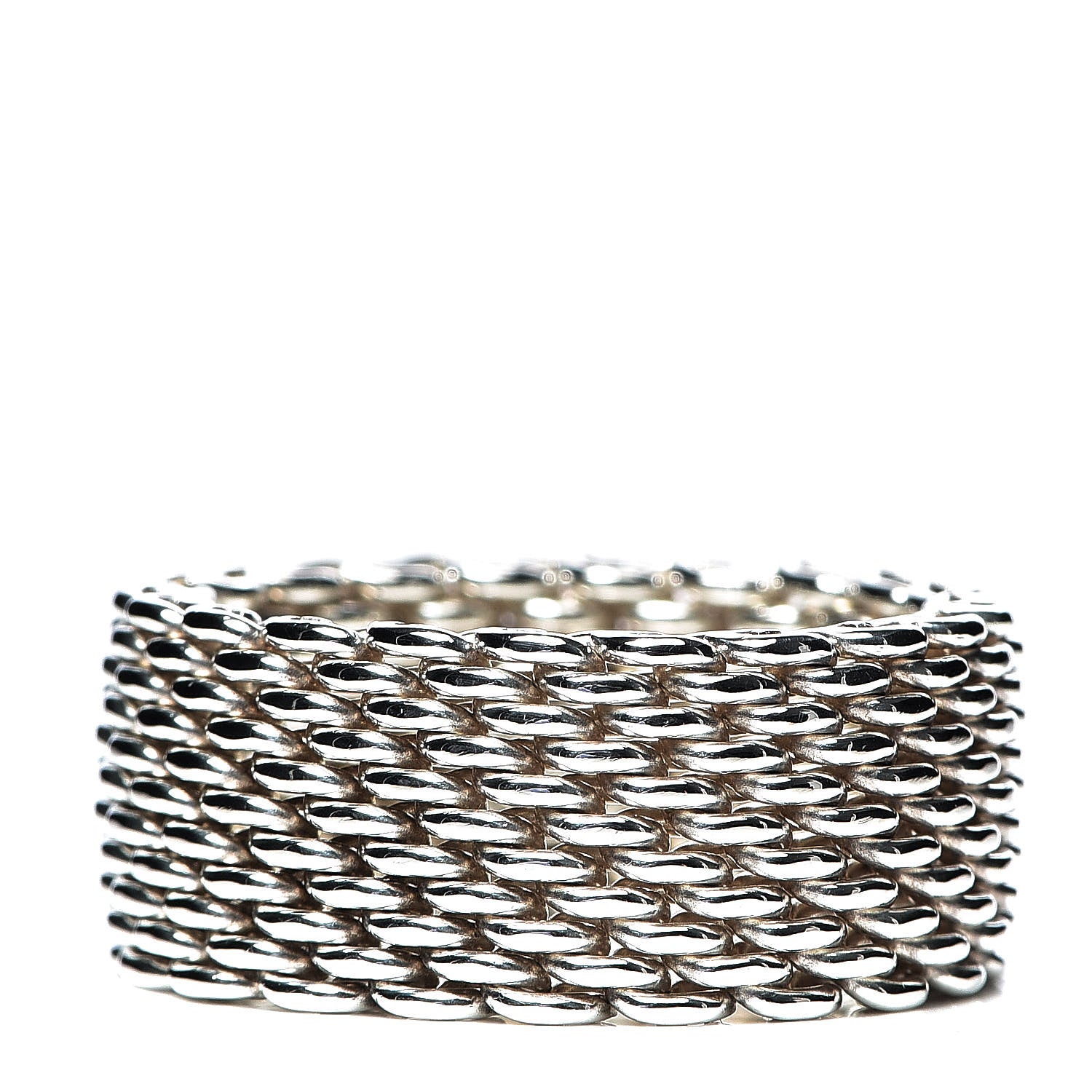 Tiffany Sterling Silver Mesh Somerset Ring 57 8 1 of 4