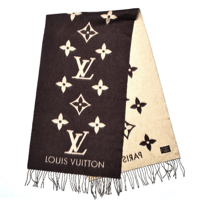 Louis Vuitton Cashmere Monogram Reykjavik Scarf Brown 3 of 6