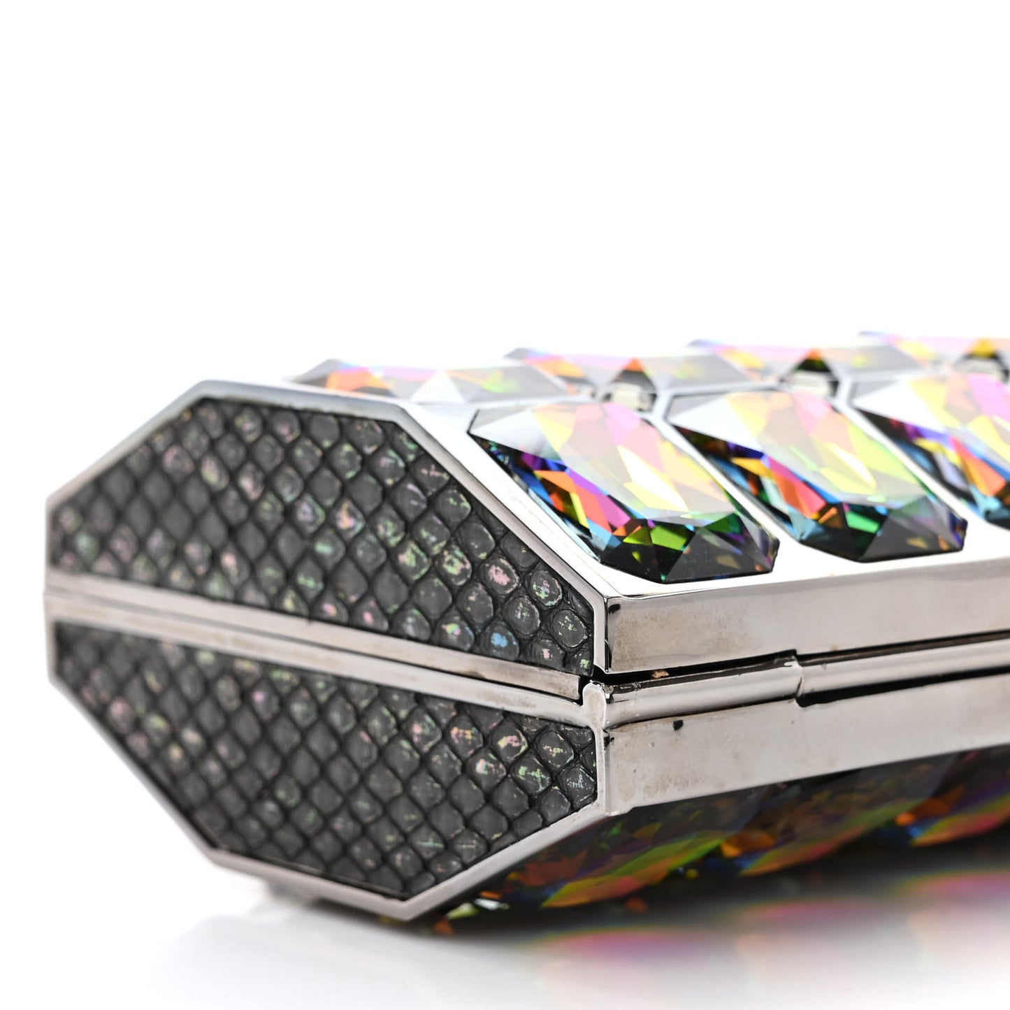 Crystal Minaudiere Clutch Multicolor