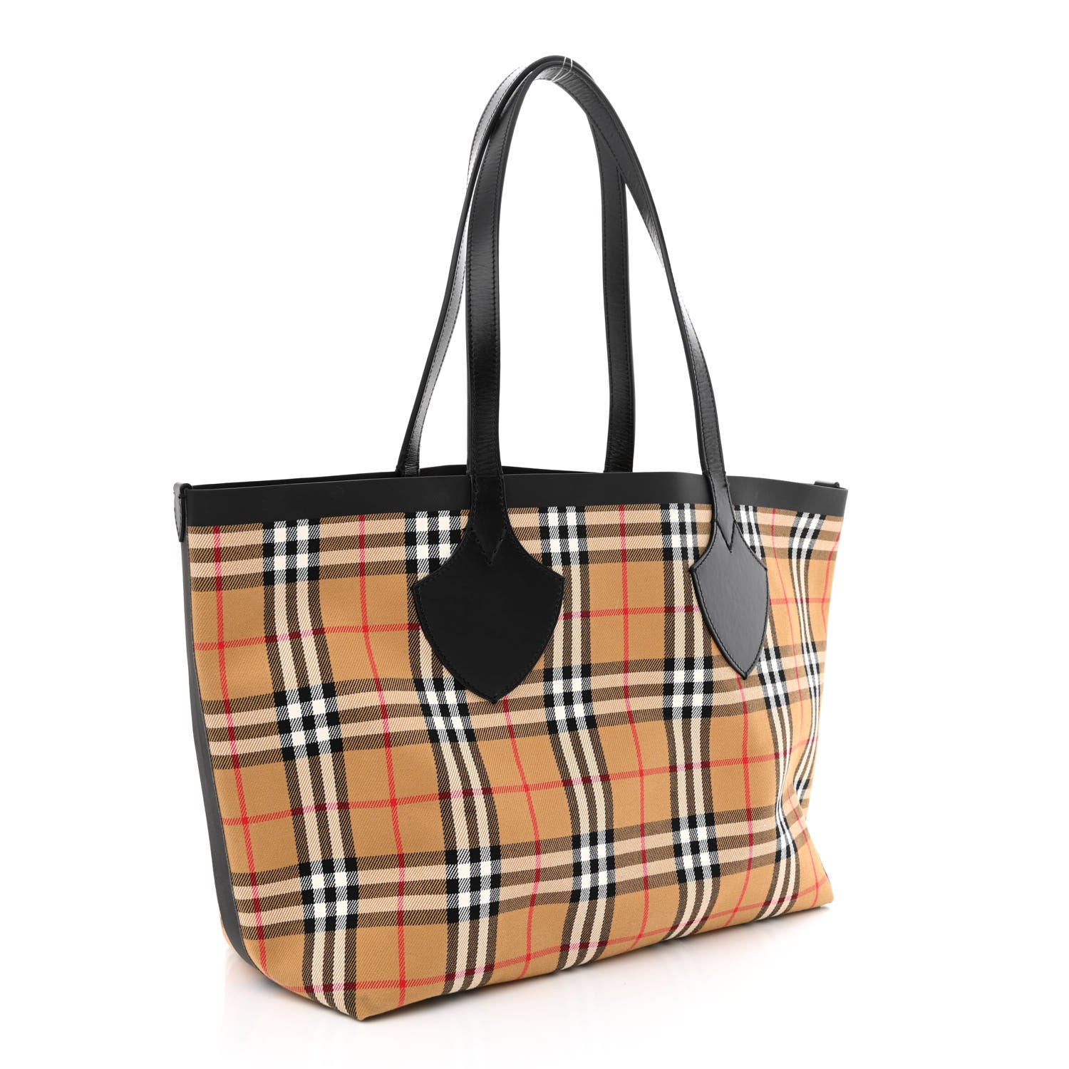 Burberry Vintage Check Medium The Giant Reversible Tote Antique Yellow Bright Red 3 of 20
