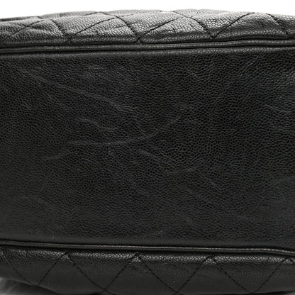 Chanel Glazed Caviar Quilted Small Shiva Tote Black 11 of 11