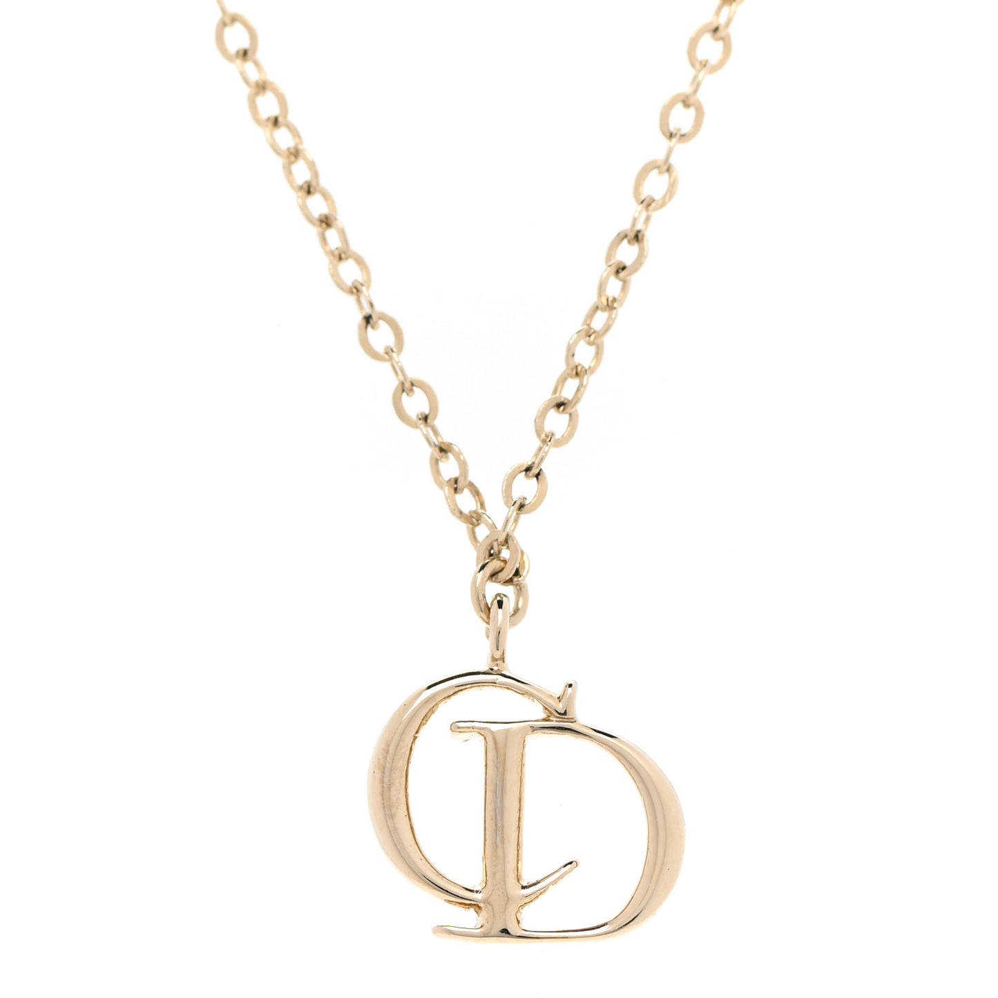 Metal CD Necklace Gold