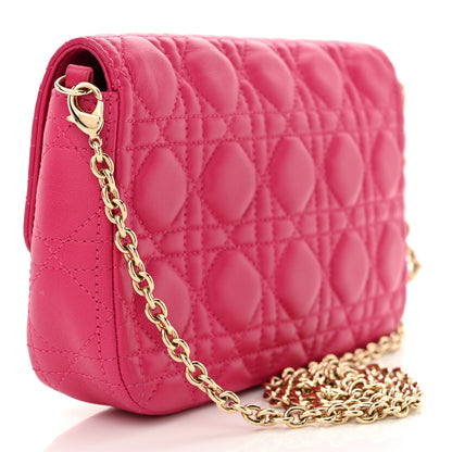 Christian Dior Lambskin Cannage Miss Dior Promenade Pouch Fuchsia 3 of 11
