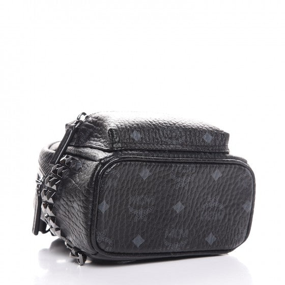 MCM Visetos Side Suds X-Mini Stark Bebe Boo Backpack Black 4 of 14
