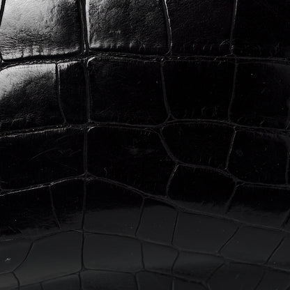 Gucci Crocodile Peggy Braided Tote Black 14 of 15