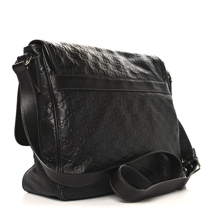 Gucci Guccissima Medium Flap Messenger Bag Chocolate 3 of 14