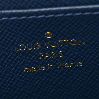 Louis Vuitton Denim Monogram Jacquard Zippy Coin Purse Bleu 7 of 9