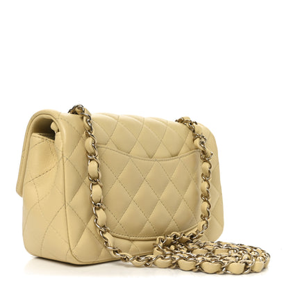 Chanel Lambskin Quilted Mini Rectangular Flap Light Yellow 3 of 11