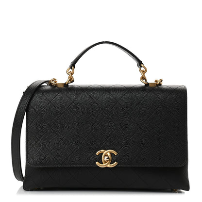 Chanel Caviar Stitched Large Flap Black 1 of 9