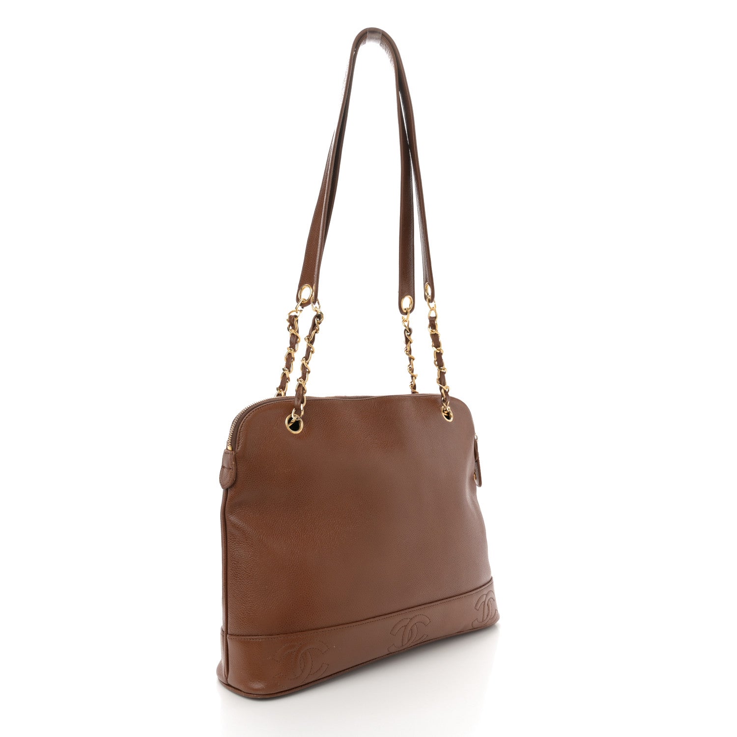 Chanel Caviar CC Shoulder Bag Brown 3 of 14
