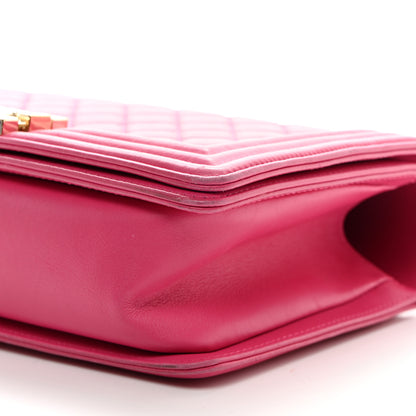 Chanel Lambskin Quilted Medium Boy Flap Pink 11 of 12