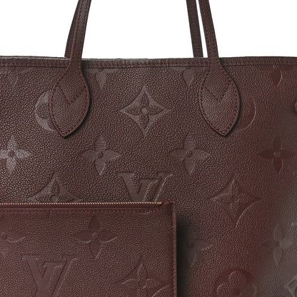 Louis Vuitton Empreinte Monogram Giant Neverfull MM Wine 8 of 12