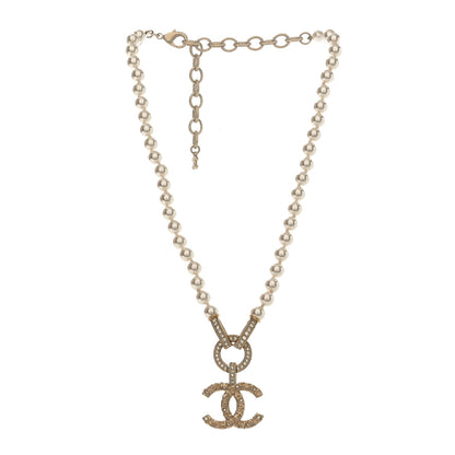 Chanel Pearl Crystal CC Short Necklace 3 of 4