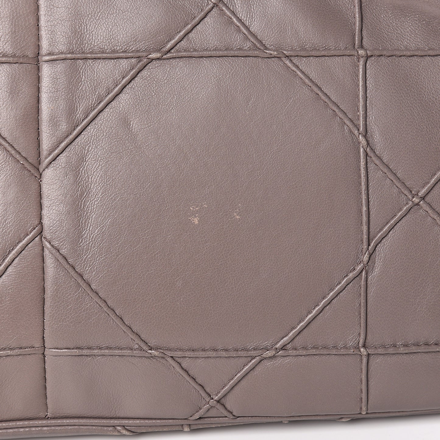 Lambskin Cannage Ruffle New Lock Flap Dark Taupe