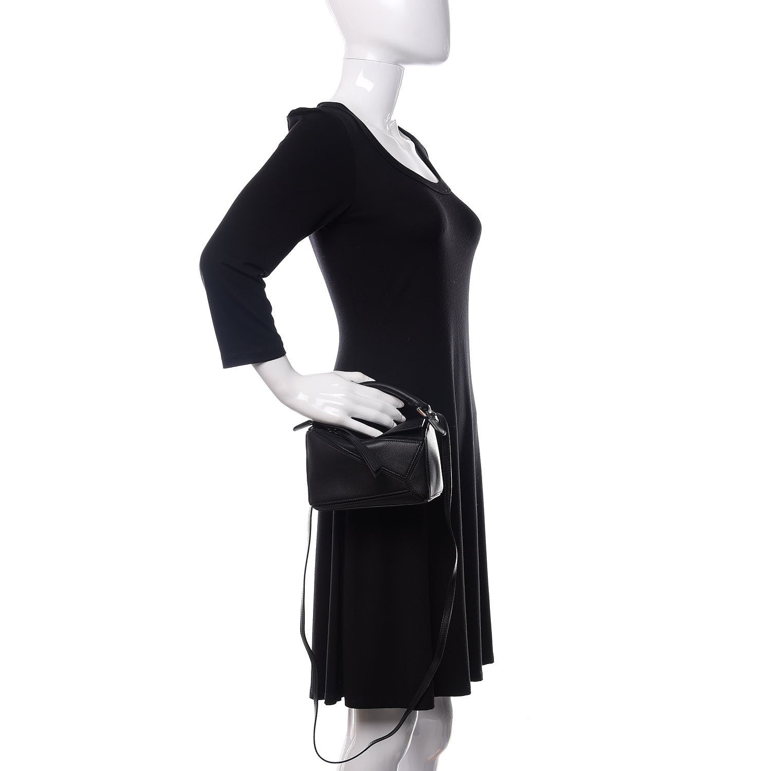 Loewe Calfskin Mini Puzzle Bag Black 3 of 10