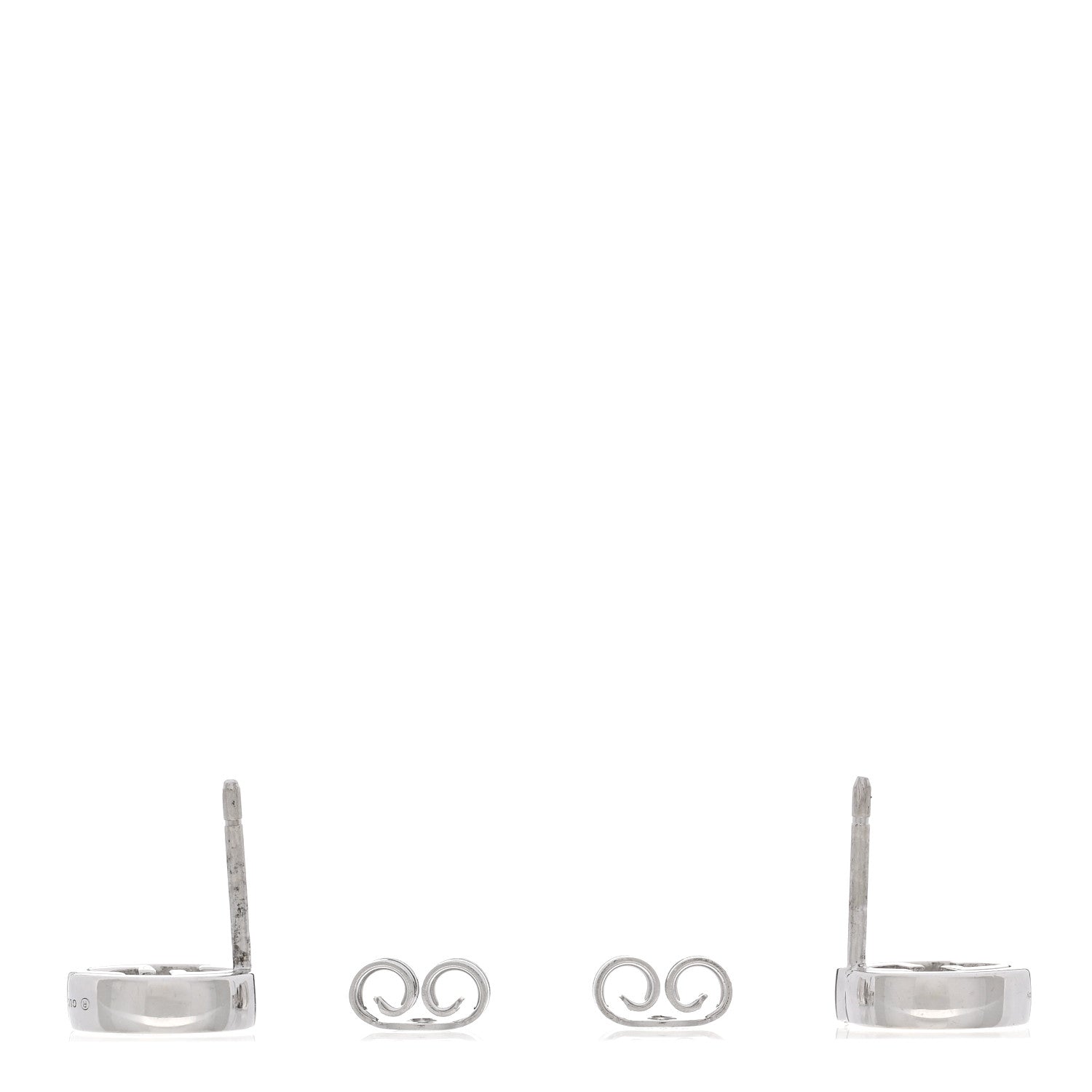 Gucci Sterling Silver Interlocking GG Stud Earrings 3 of 4