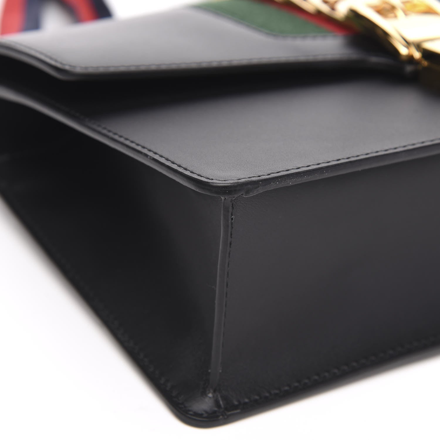 Gucci Calfskin Small Sylvie Shoulder Bag Black 8 of 10