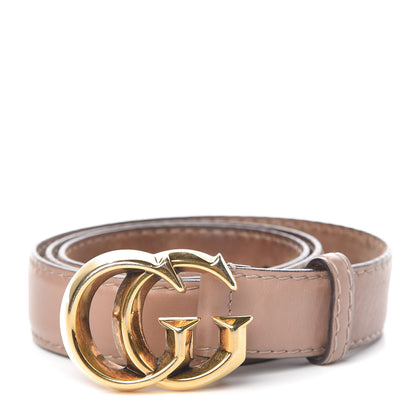 Gucci Calfskin Sculpted GG Belt 85 34 Nude 1 of 9