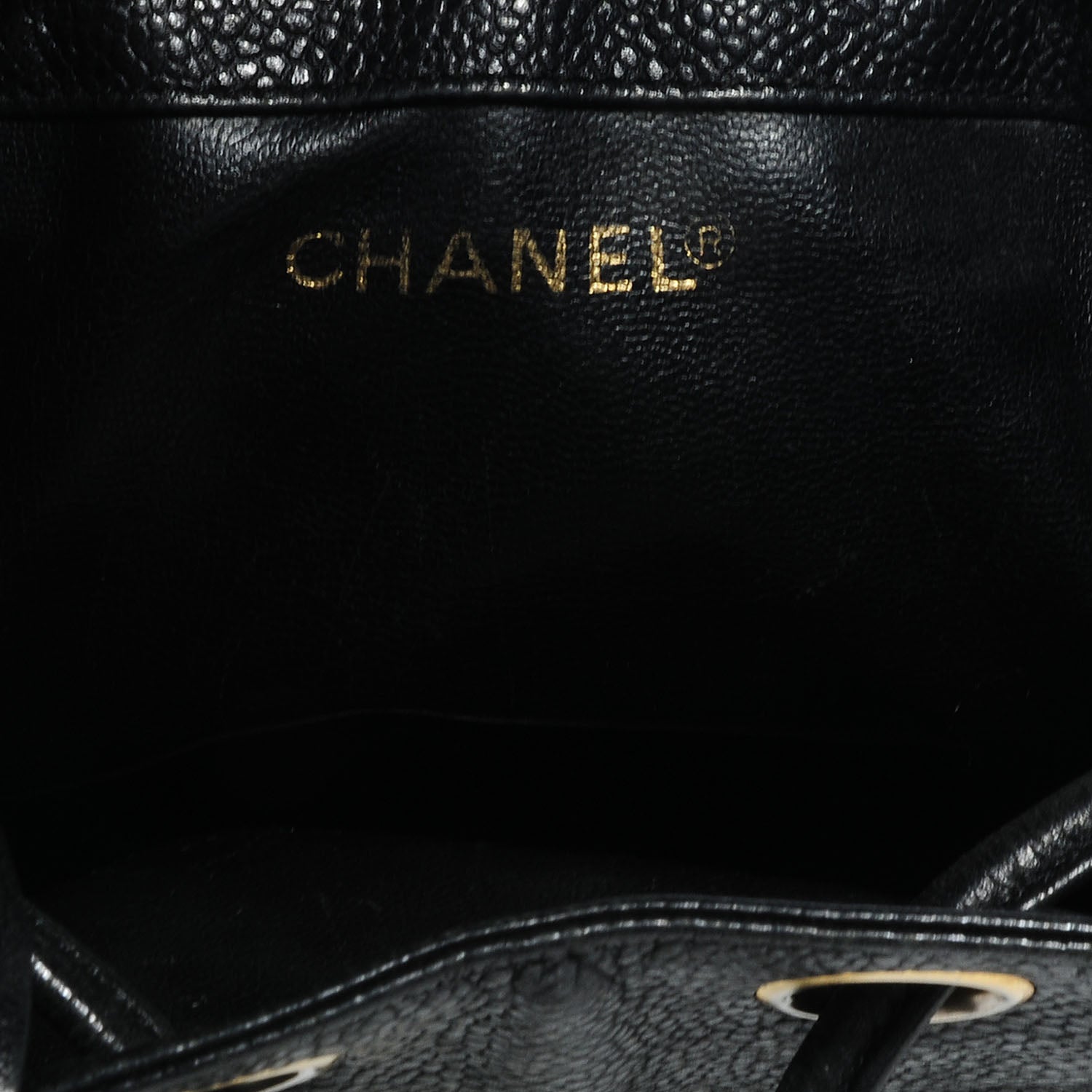 Chanel Caviar CC Drawstring Shoulder Bag Black 6 of 6