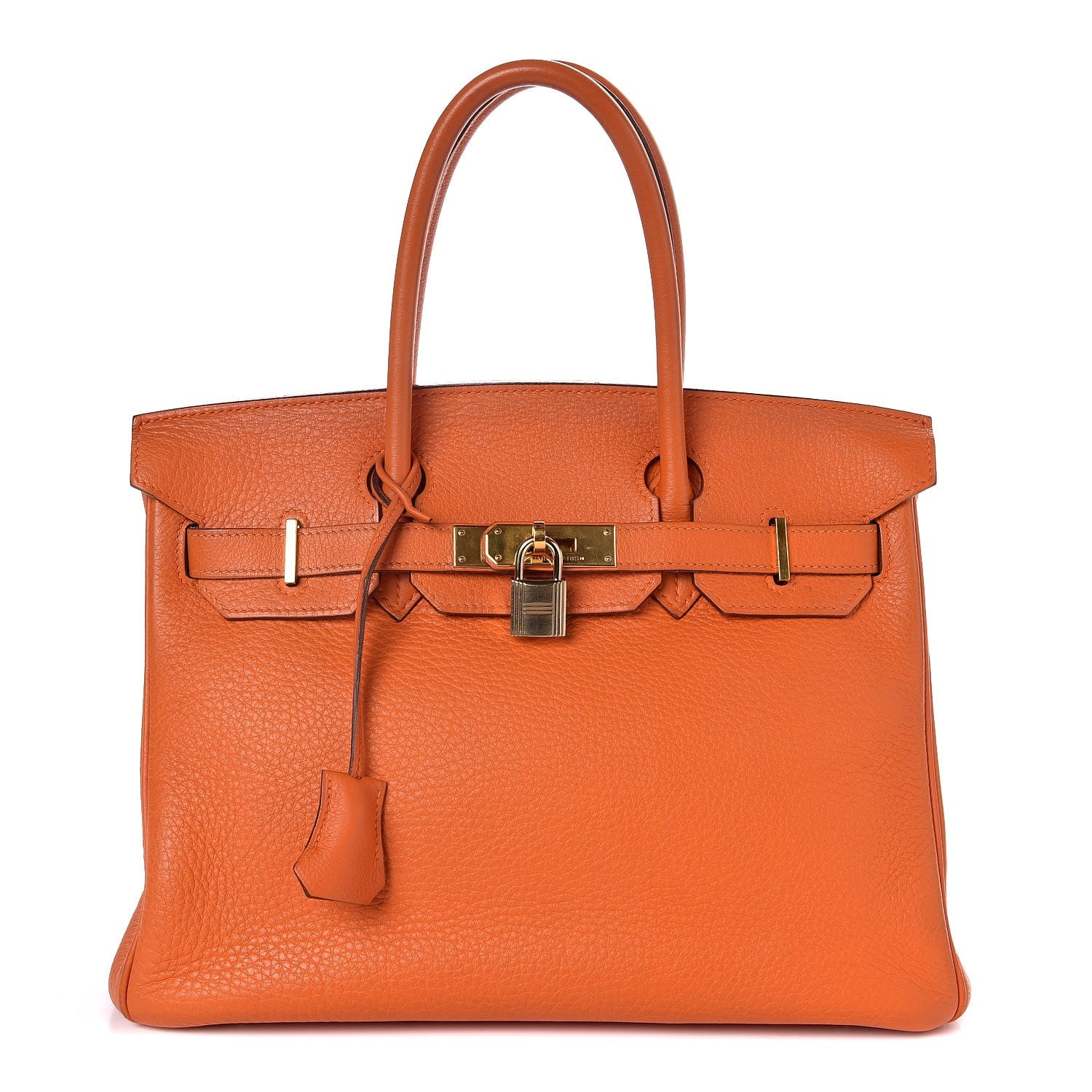 Hermes Taurillon Clemence Birkin 30 Orange 1 of 39