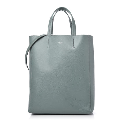 Celine Grained Calfskin Small Vertical Cabas Green 1 of 9