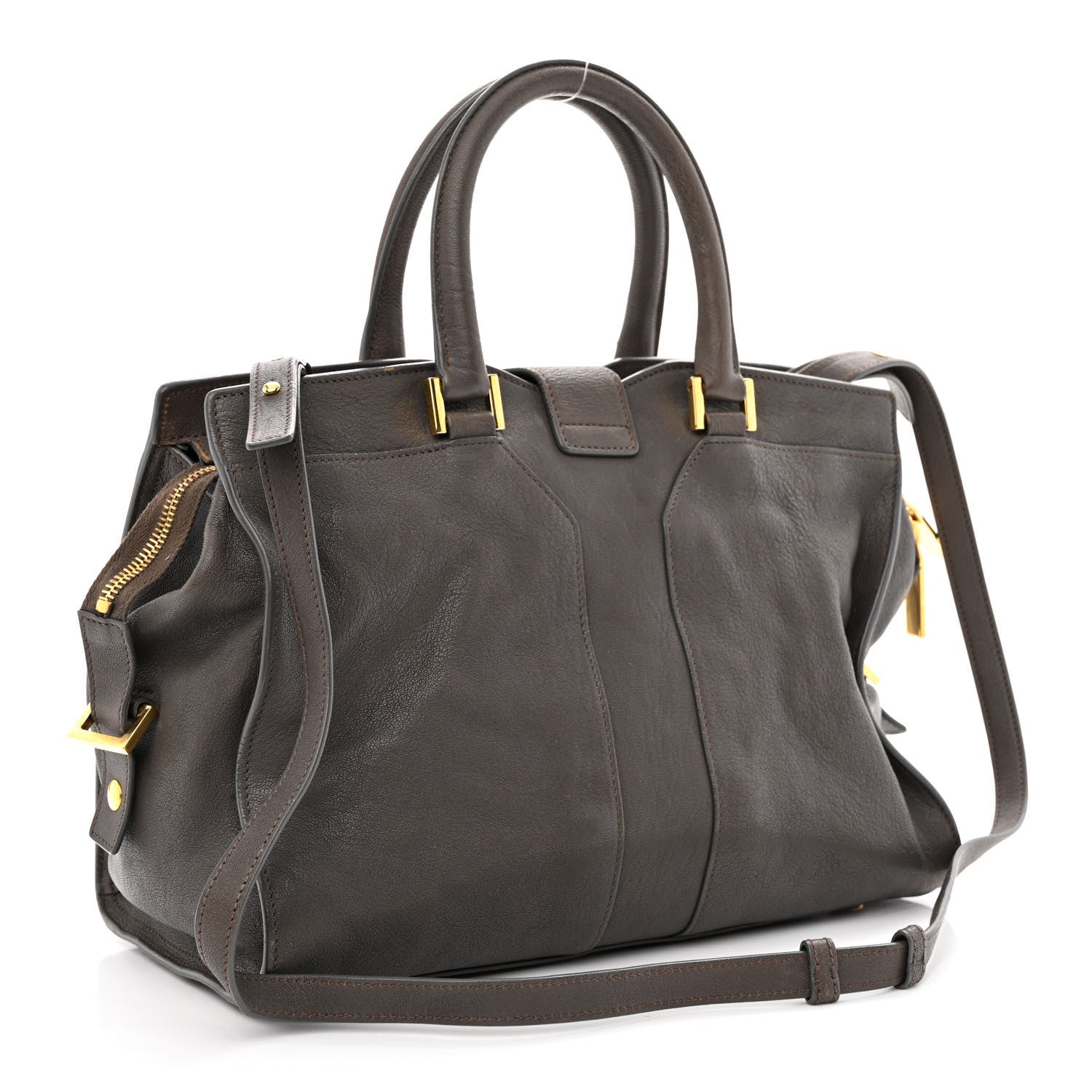 Saint Laurent Sheepskin Small Cabas Chyc Grey 2 of 11