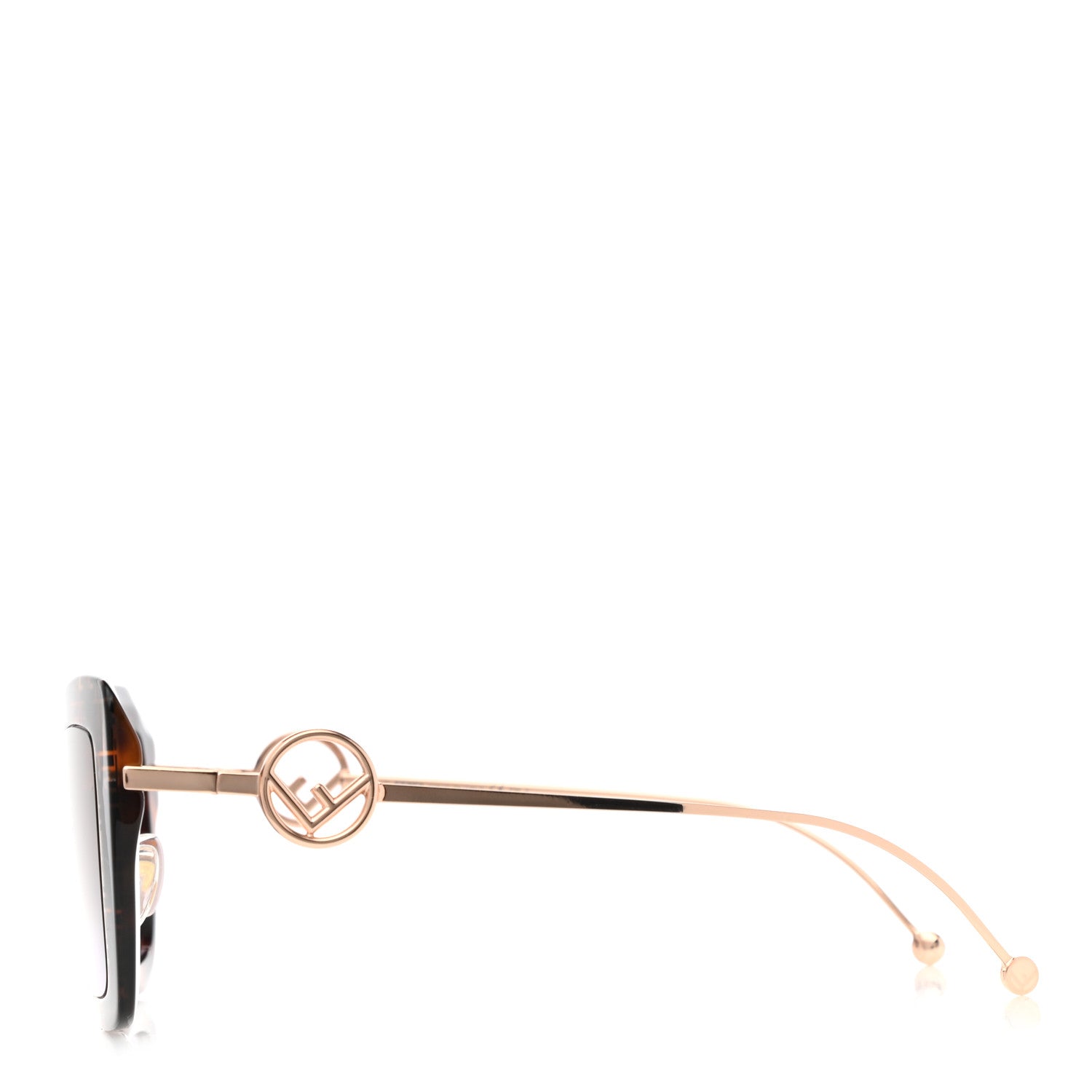 Fendi Acetate Metal F is Fendi FF Square Cat Eye Sunglasses FF 0408/S Havana 3 of 7