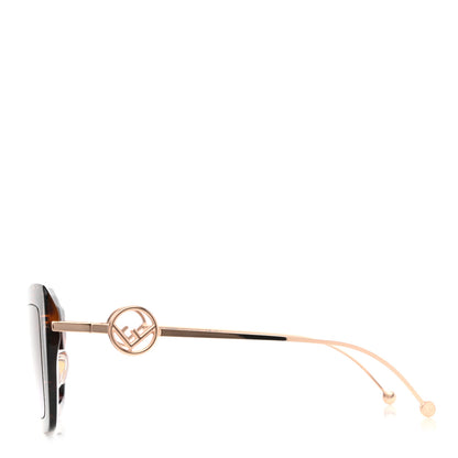 Fendi Acetate Metal F is Fendi FF Square Cat Eye Sunglasses FF 0408/S Havana 3 of 7