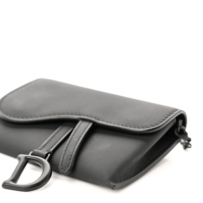 Christian Dior Ultra Matte Calfskin Nano Saddle Chain Pouch Black 8 of 9
