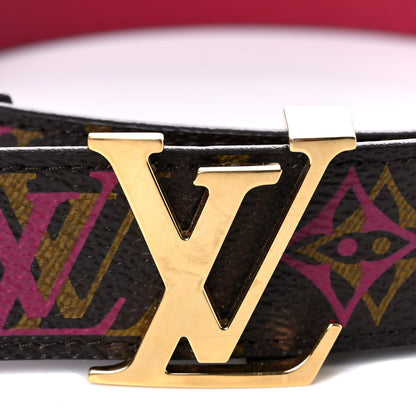Louis Vuitton Monogram 30mm LV Initiales Reversible Belt 80 32 Fuchsia 6 of 6