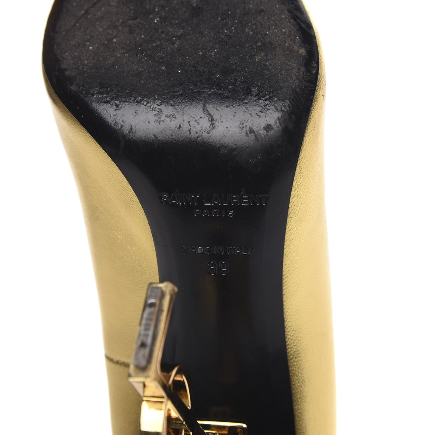 Calfskin Opyum 100 Pumps 39 Gold