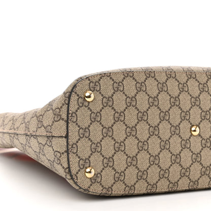 Gucci GG Supreme Monogram Linea A Hobo Red 7 of 8