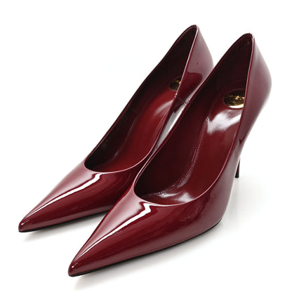 Saint Laurent Vernice Seta Soft Norma 90 Pumps 39 Grenat 3 of 10