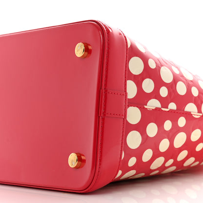 Louis Vuitton Vernis Kusama Infinity Dots Lockit MM Red 10 of 14