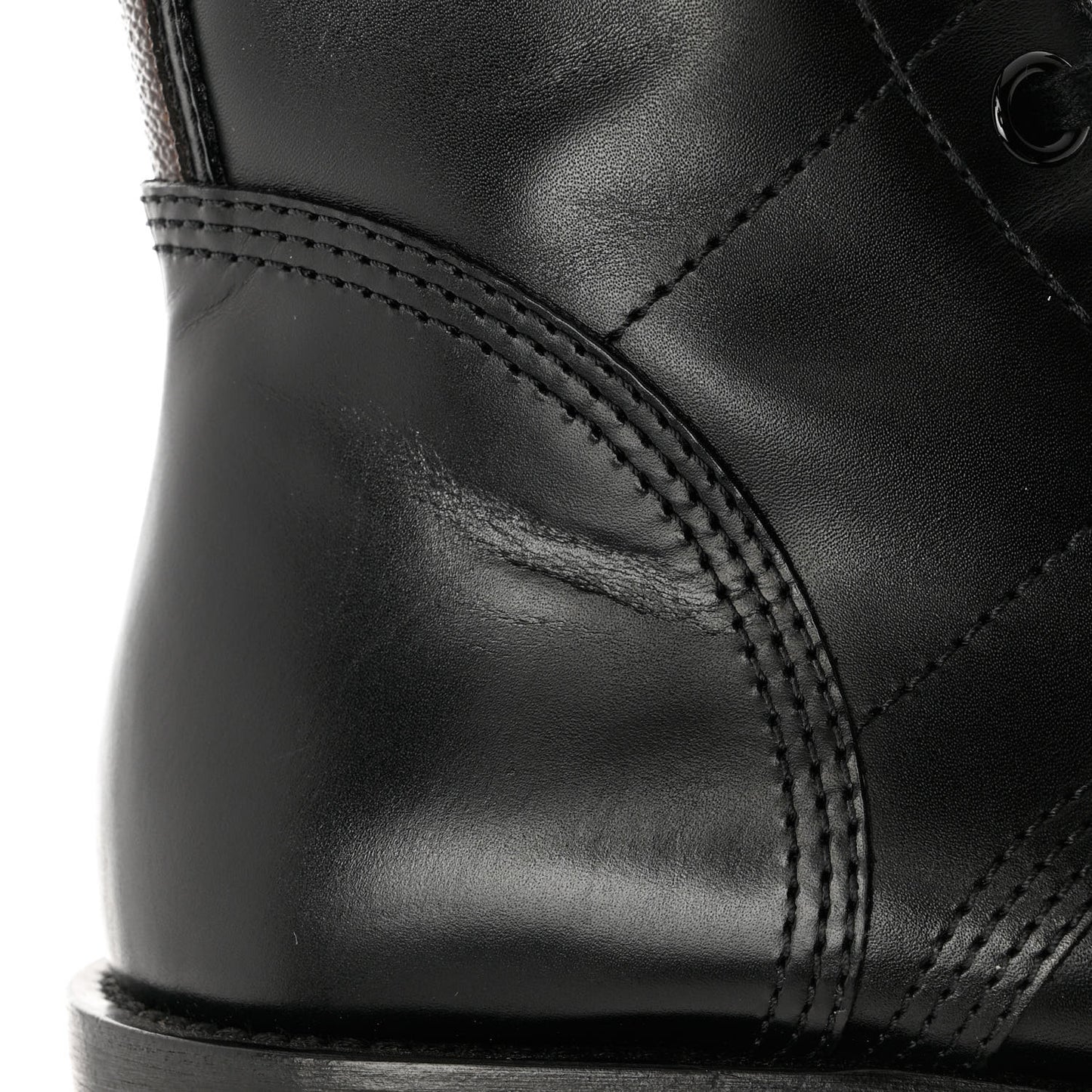 Calfskin Monogram Metropolis Flat Ranger Boots 37.5 Black