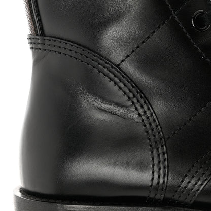 Louis Vuitton Calfskin Monogram Metropolis Flat Ranger Boots 37.5 Black 10 of 12
