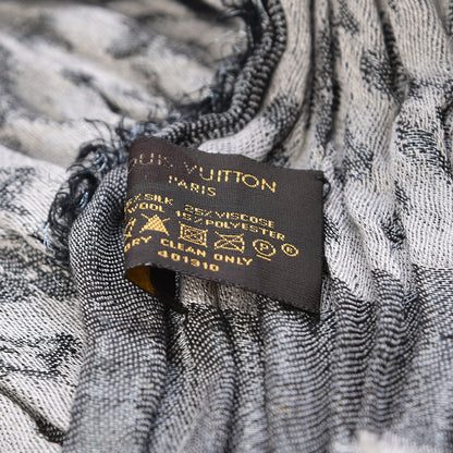 Louis Vuitton Silk Wool Monogram Ikat Scarf 5 of 5