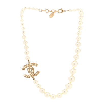Chanel Pearl CC 100th Anniversary Necklace Light Gold 3 of 5