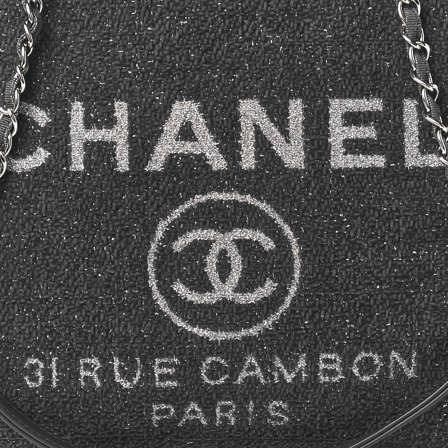 Chanel Lurex Boucle Small Deauville Tote Grey 8 of 11