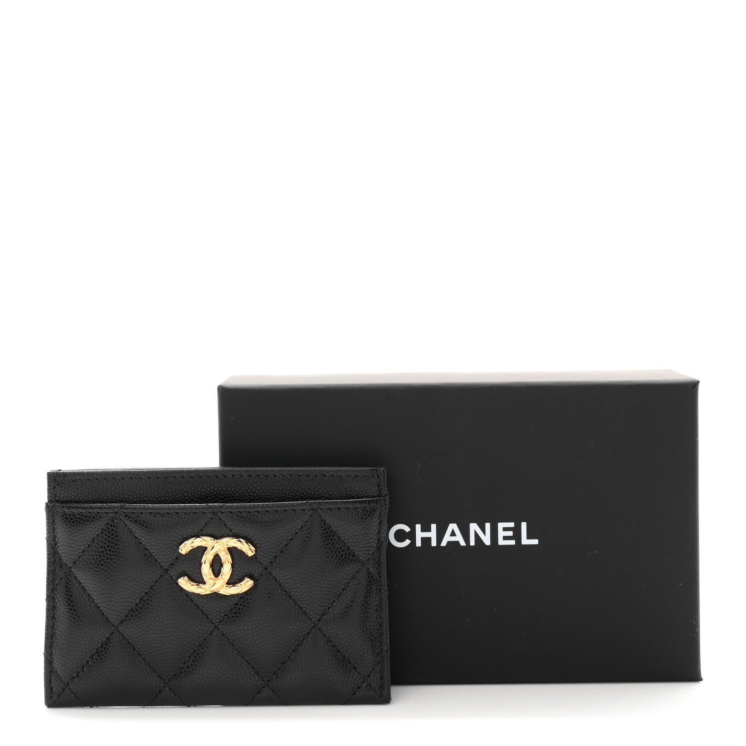 Chanel Caviar Quilted CC Card Holder Black 9 of 9