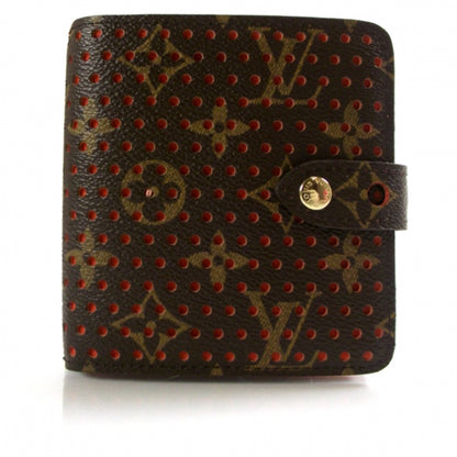 Louis Vuitton Monogram Perforated Compact Zipped Wallet Orange 1 of 7