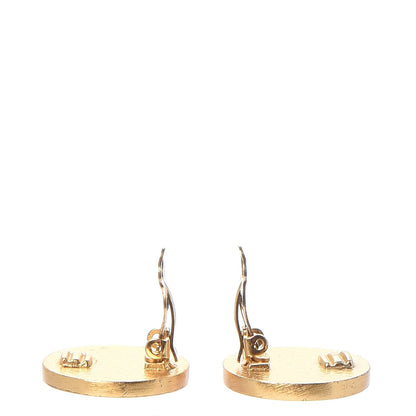 Chanel Enamel CC Clip On Earrings Red 3 of 5