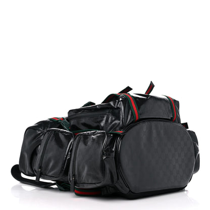 Gucci GG Crystal Monogram Web Backpack Black 4 of 10