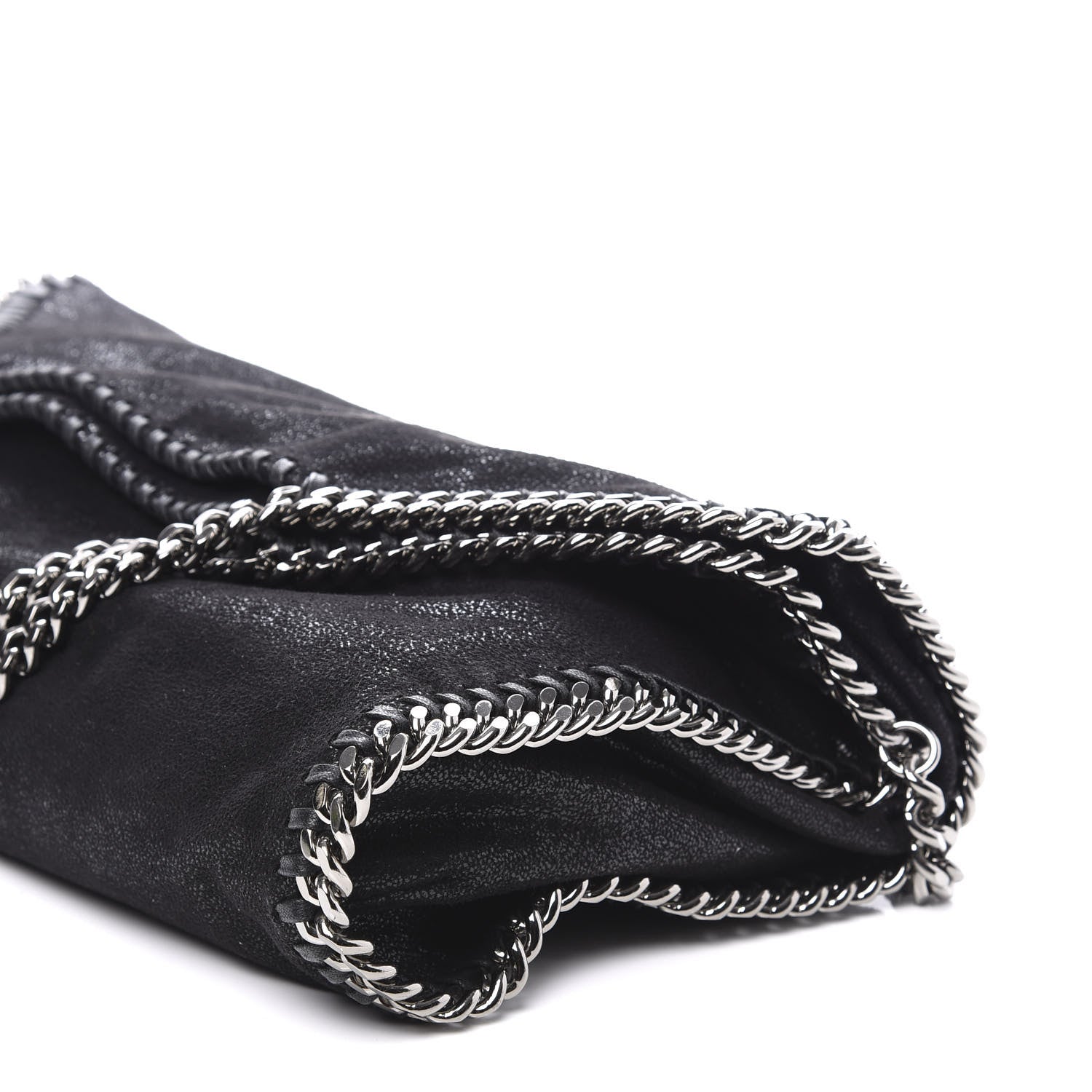 Stella McCartney Shaggy Deer Falabella Fold Over Tote Black 6 of 10
