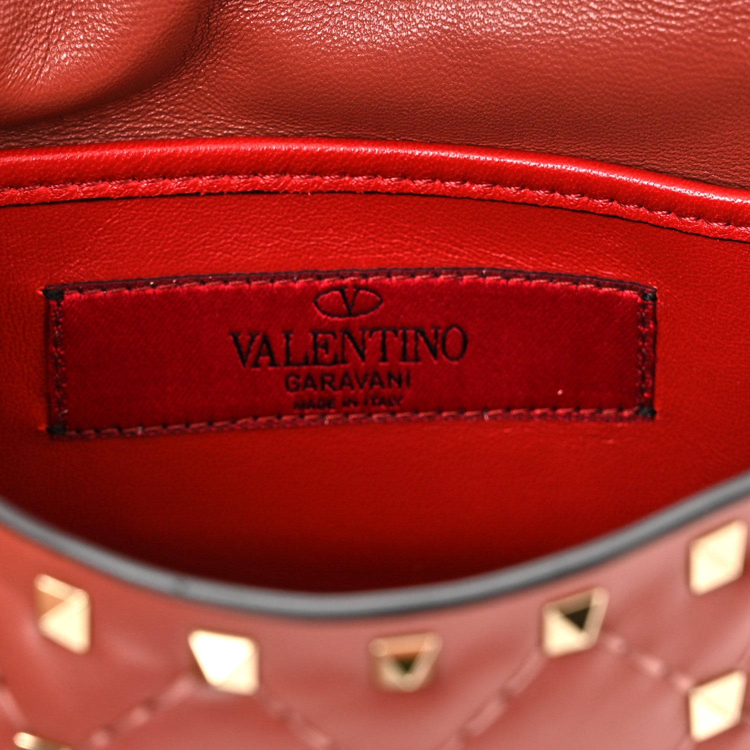Valentino Garavani Nappa Small Rockstud Spike Shoulder Bag Gingerbread 6 of 9