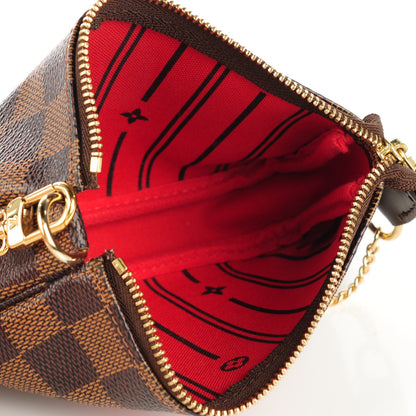 Louis Vuitton Damier Ebene Complice Trunks and Bags Mini Pochette Accessories Red 5 of 7