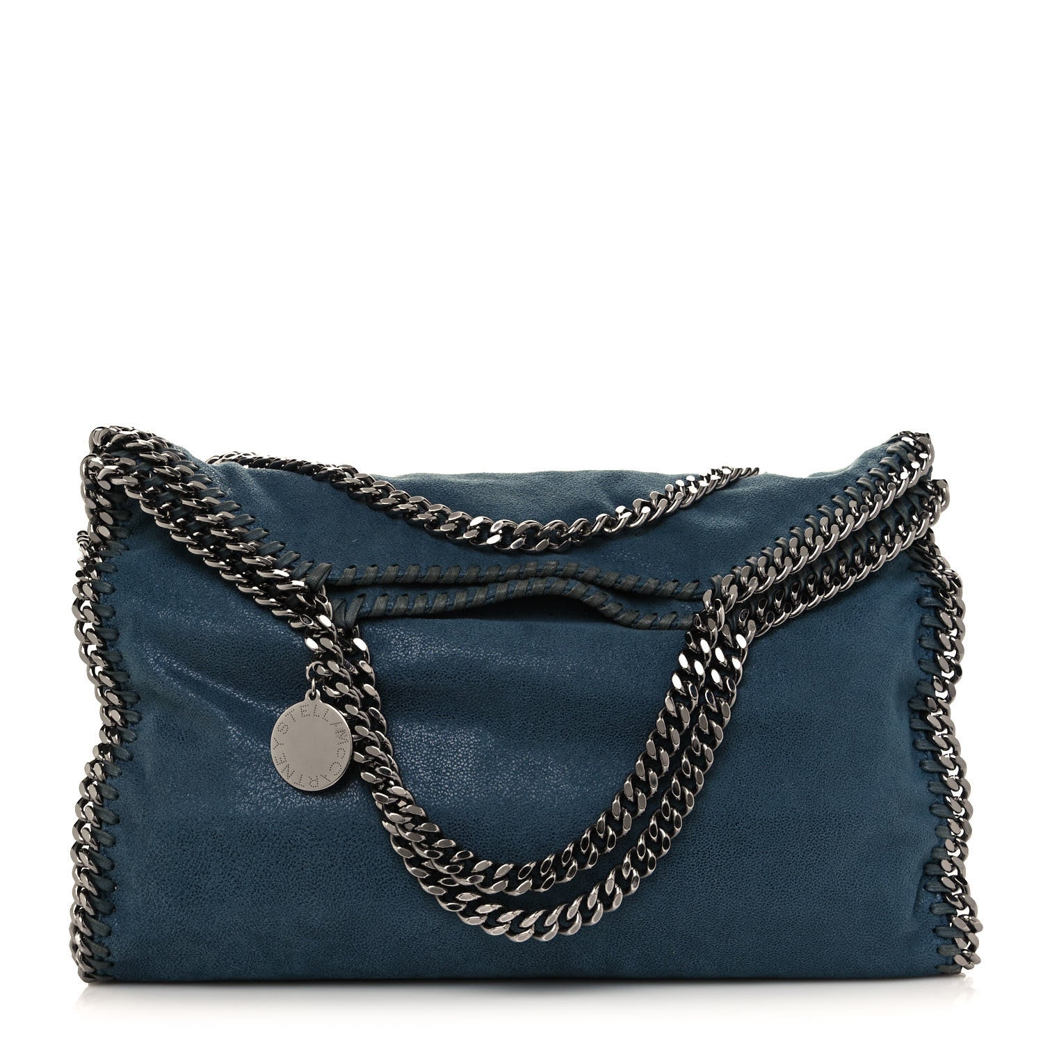 Stella McCartney Shaggy Deer Falabella Fold Over Tote Blue 1 of 12