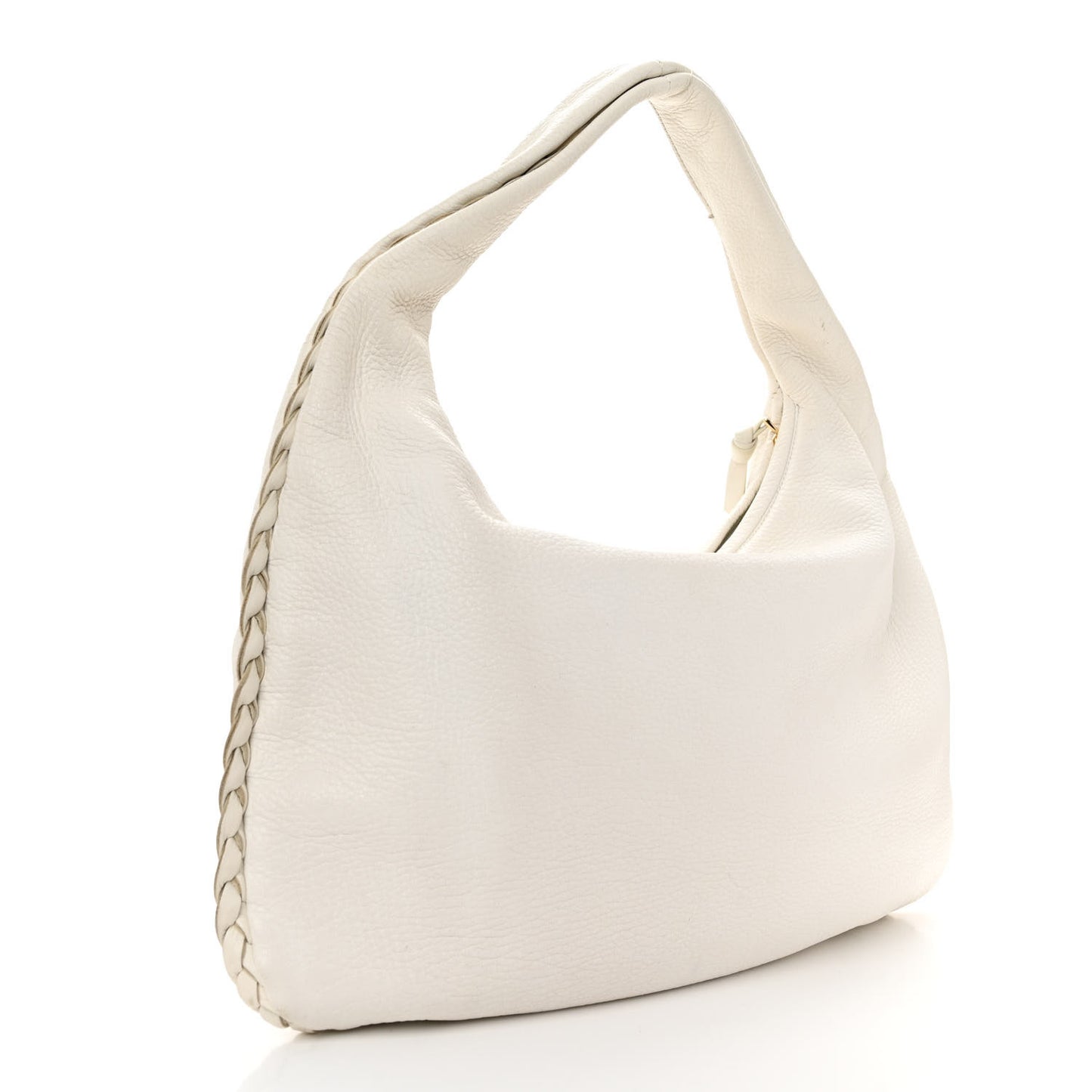 Cervo Braided Medium Veneta Hobo White