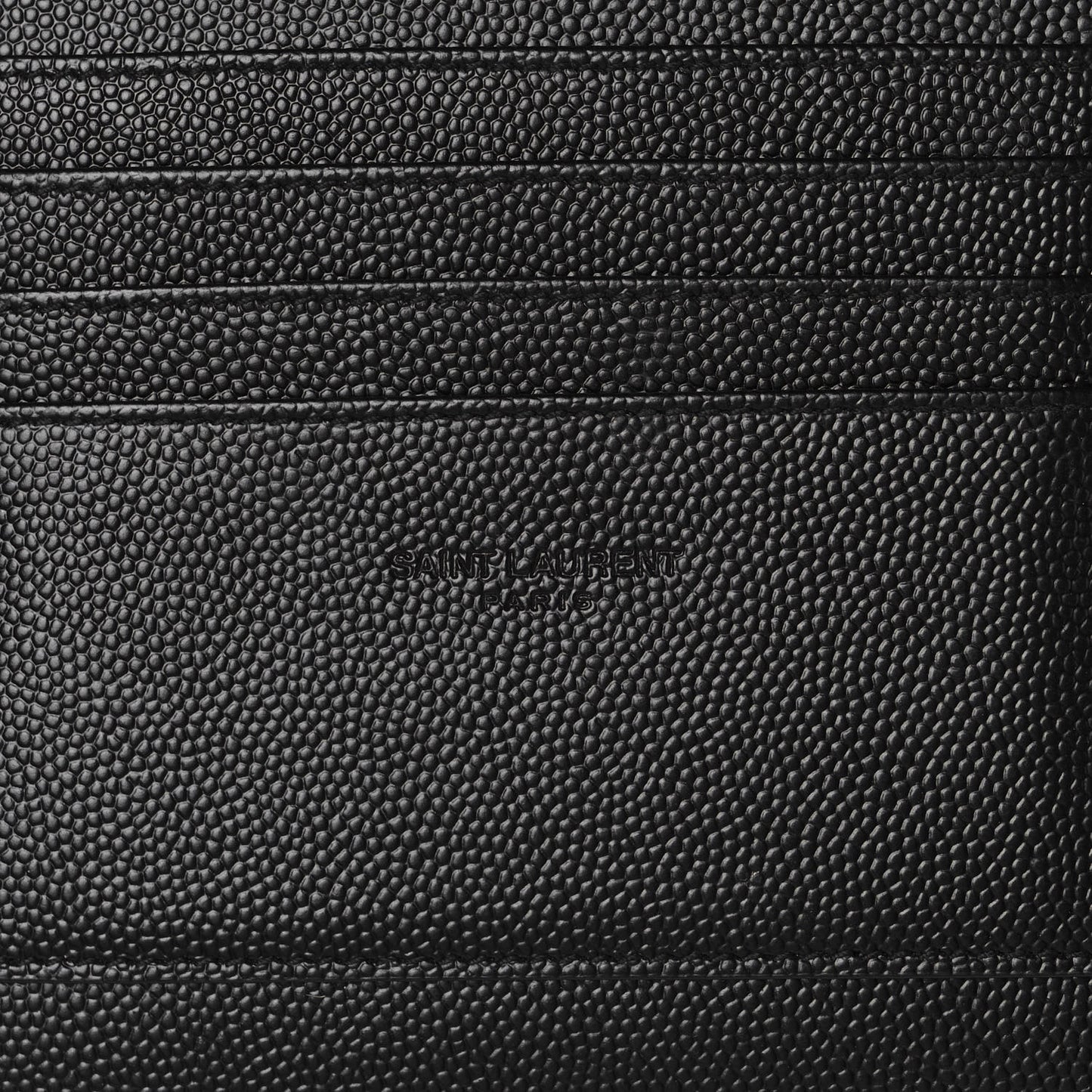 Grain De Poudre Chevron Monogram Large Bill Pouch Black